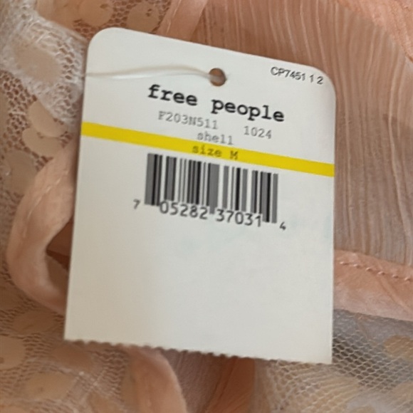 FREE PEOPLE INTIMATELY Shell Pink Sleeveless‎ 2 Piece Dress Sequin Size M Slip - Picture 10 of 10